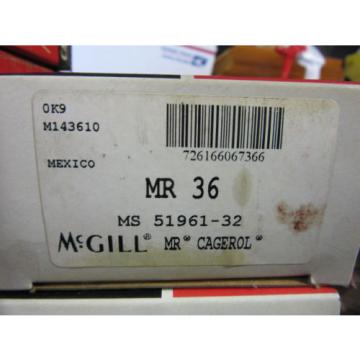 McGill MR36 Cagerol Bearing 2-1/4&#034; ID X 3&#034; OD X 1-3/4&#034; Width NEW!! Free Shipping