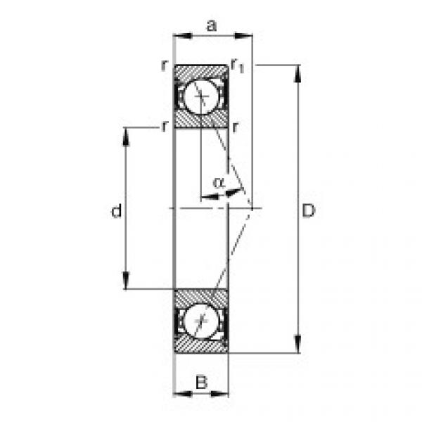 المحامل B7020-E-2RSD-T-P4S FAG #1 image