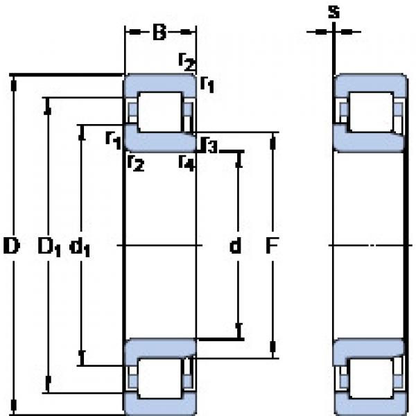 المحامل NJ 214 ECM SKF #1 image