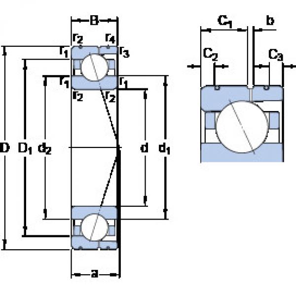 المحامل 7020 CD/P4AL SKF #1 image